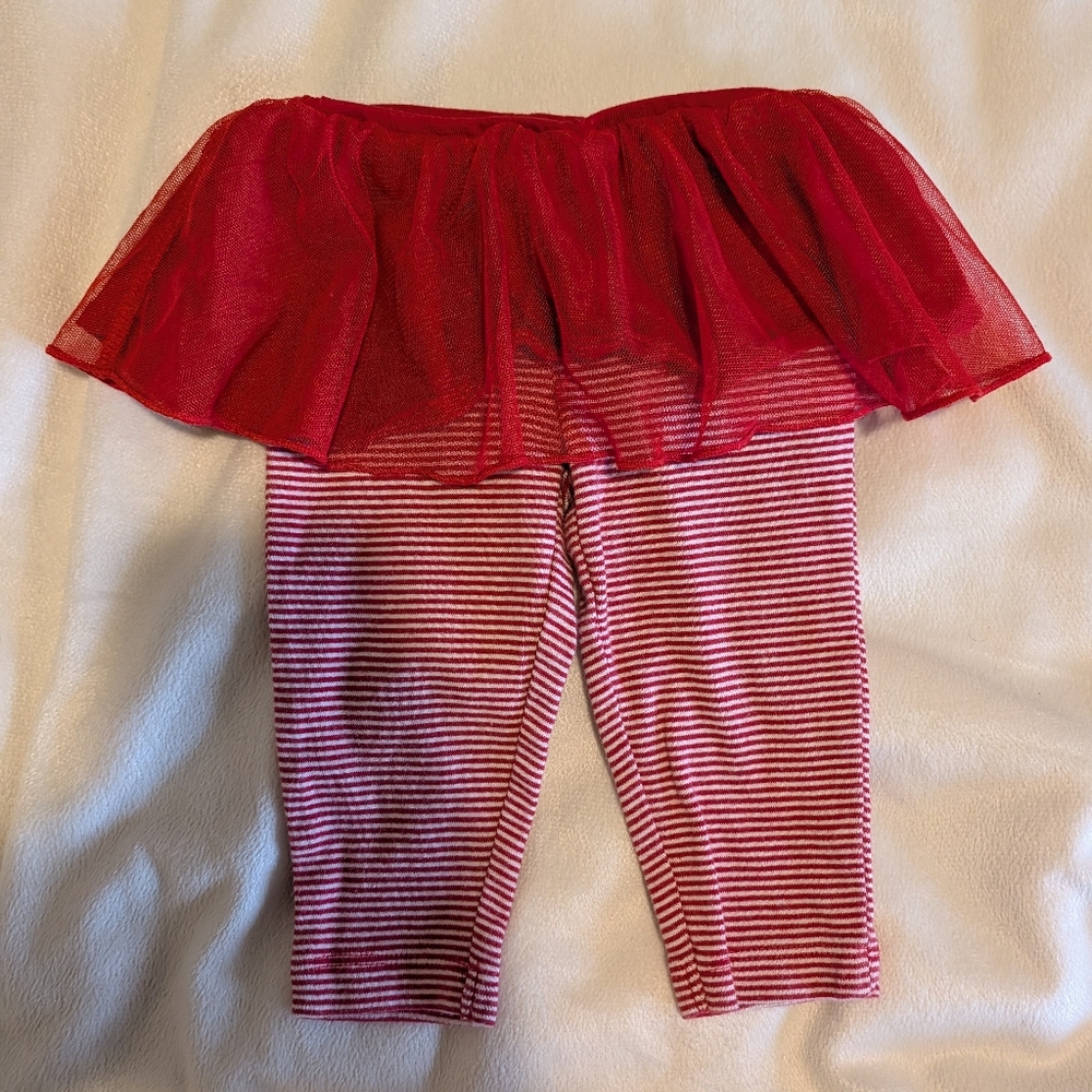 Red Tutu Striped Pants